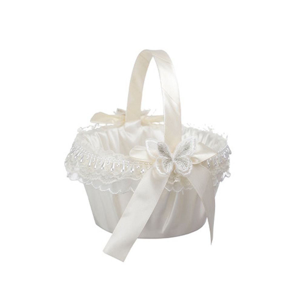 Sweet Lace Wedding Flower Bask - Gardening Tools Girls 评论和价格