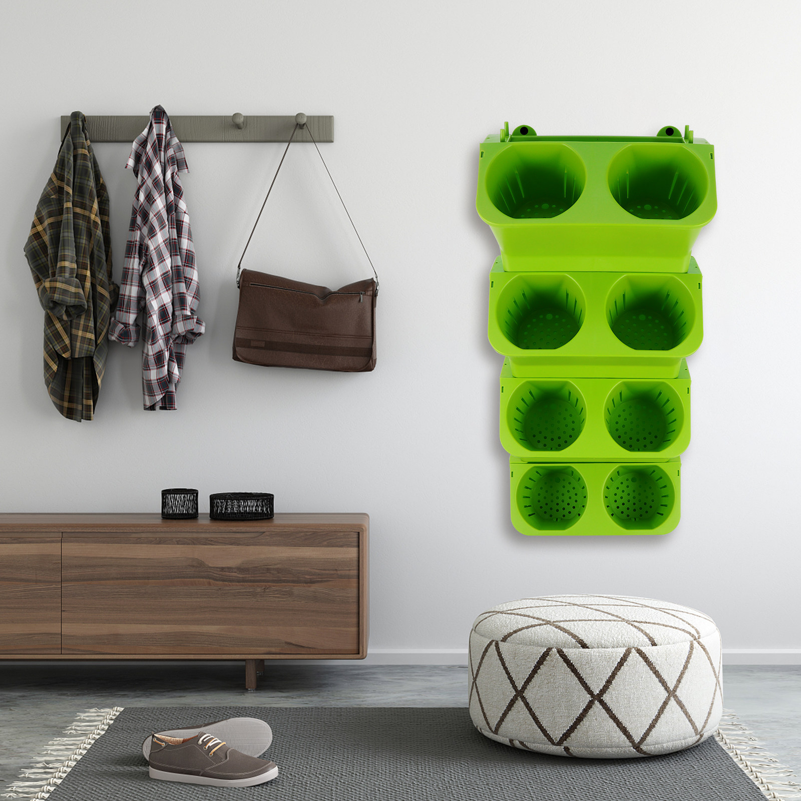4Pcs Vertical Wall Planter Set - Self-Watering Planter 评论和价格