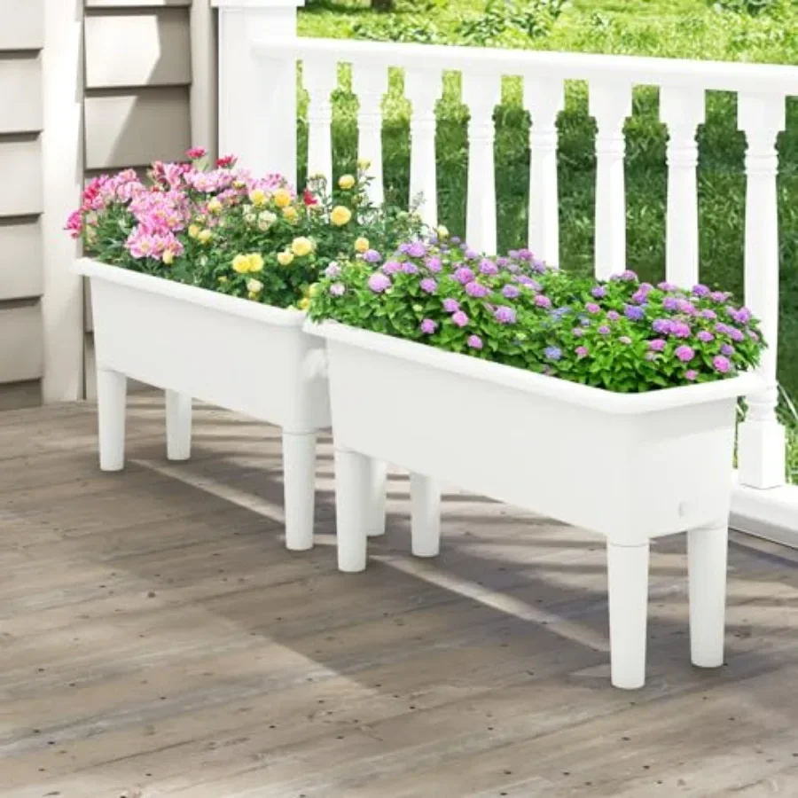 Raised Garden Beds Outdoor Set - Self-Watering Planter 评论和价格