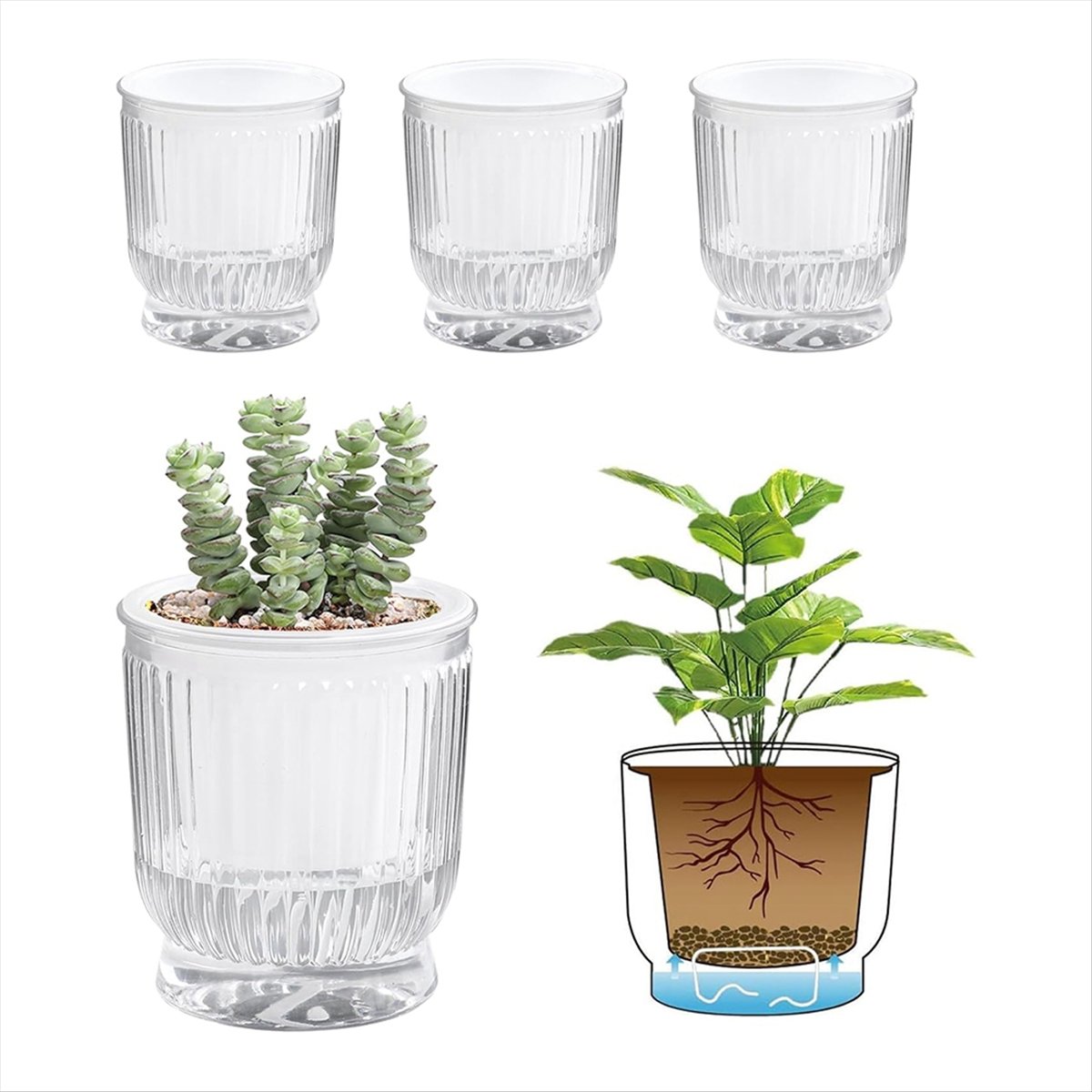 Self Watering Plant Pots, 4 In - Self-Watering Planter 评论和价格
