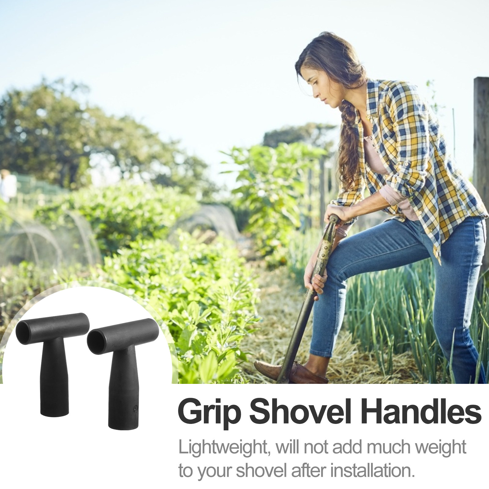 2Pcs T-Style Plastic Shovel Ha - Spade Digging Fork 评论和价格