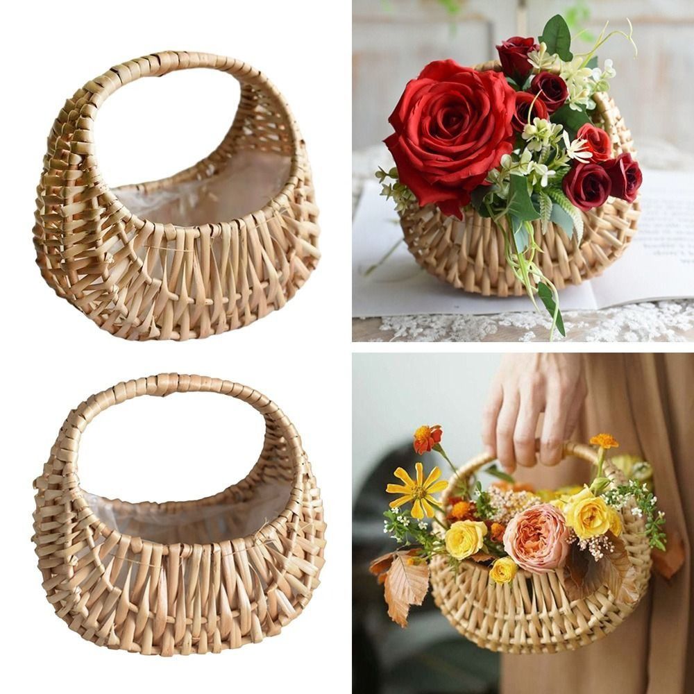 Willow Rattan Flower Girl Bask - Gardening Tools Girls 评论和价格
