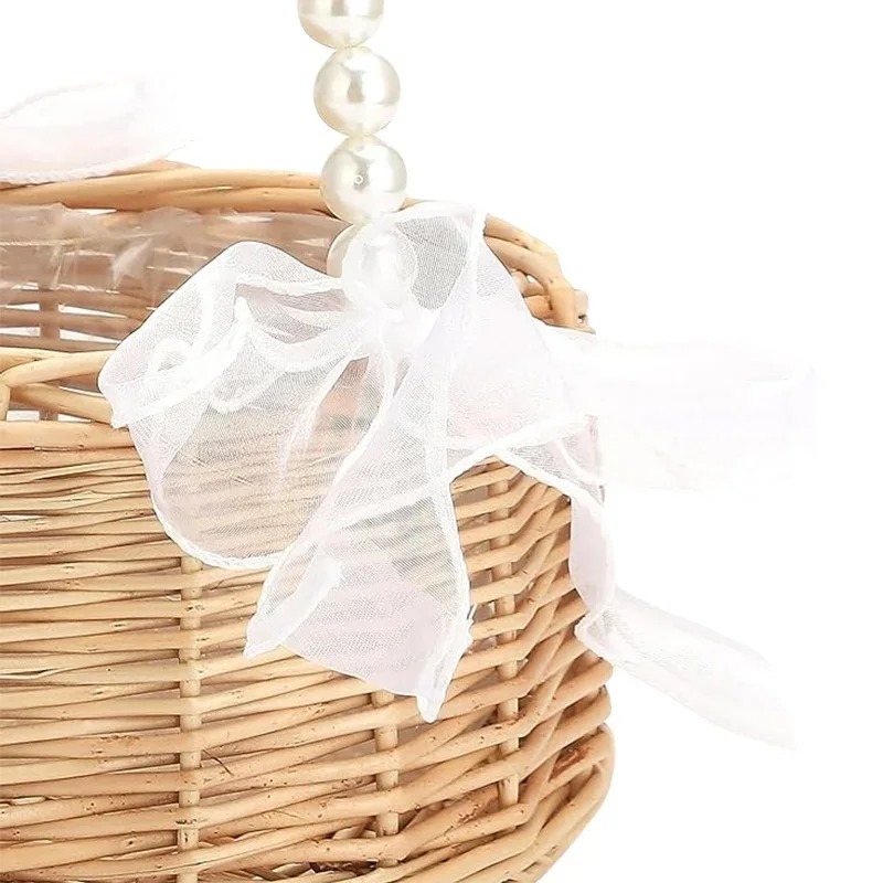 Pearl Handle Rattan Wedding Fl - Gardening Tools Girls 评论和价格
